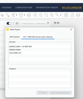 Verbindung zu ACC / BIM 360 via BCF Live Connector