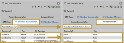 Kopie der Standard-Eigenschaften in Benutzerdefinierte Eigenschaften