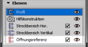 Die Ebene "Öffnungsreferenz"